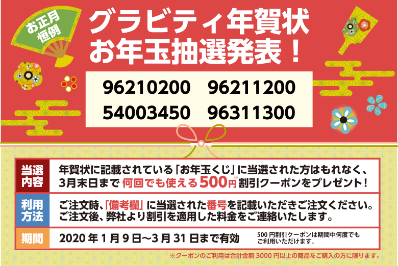 お年玉抽選発表