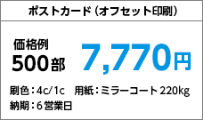 ポストカード印刷（オフセット印刷）