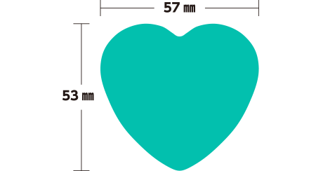 ハート型タイプのサイズについて