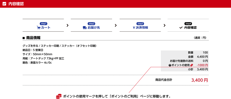 ポイントの利用方法